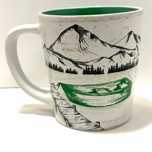 Tim Hortons Scenic Mountain Mug with Green Interior